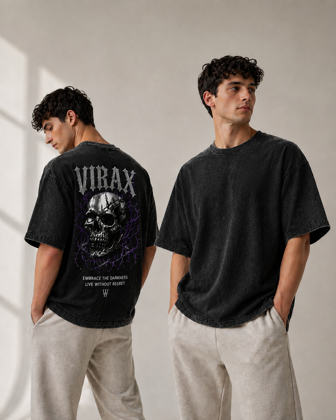 VIRAX REBELLION — Gothic Skull Tee