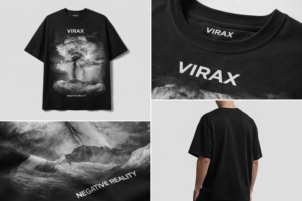 VIRAX Graphic Tee — “Negative Reality”